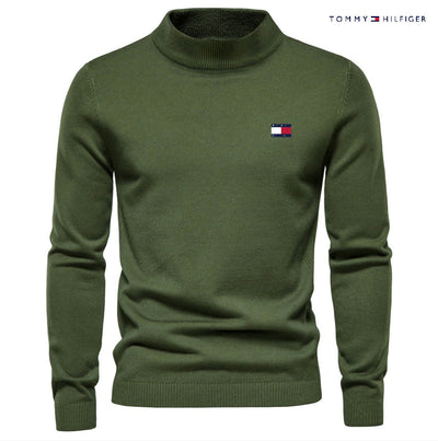 Pull à col roulé en maille gaufrée